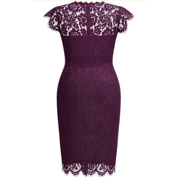 Miusol Magenta Women's Retro Lace Sleeveless Plus Size Xl - Picture 2 of 8